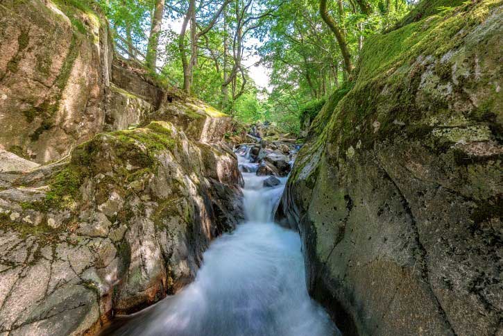 Water cascading down to the Whillan Beck