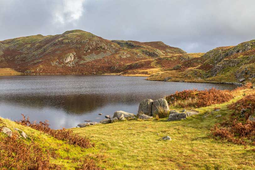 Wild swimming Blea Tarn, Harter Fell