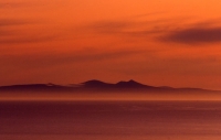 View of Isle of Man at Sunset